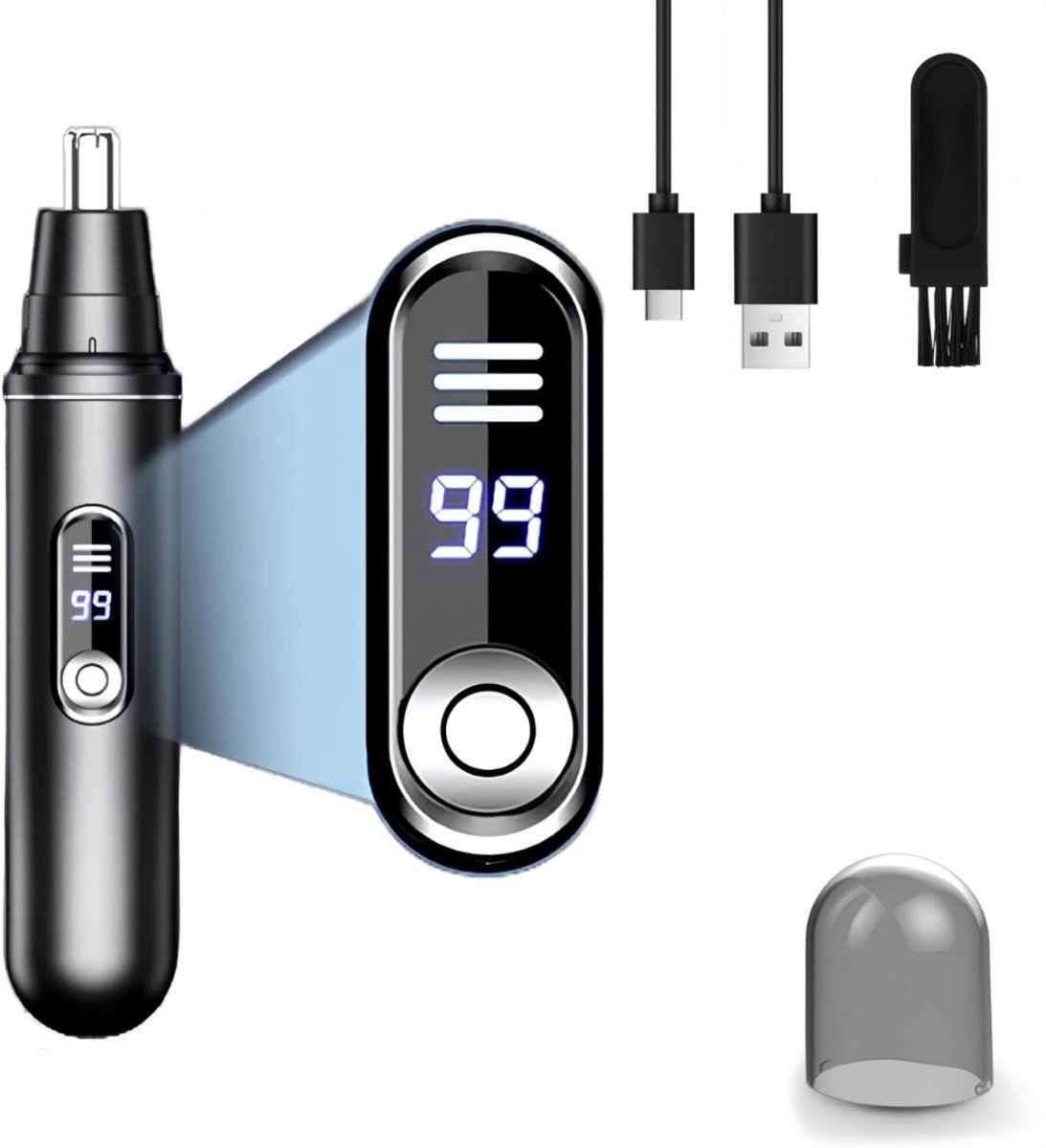 ZRSS® Neustrimmer Mannen 3-in-1 - Neushaartrimmer Oplaadbaar - Trimmen Neushaar - Oortrimmer