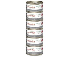 Almo Nature HFC Natural - Natvoer voor Volwassen Katten - Tonijn met Ansjovis - Human Grade, Glutenvrij - 70g, Pak van 6