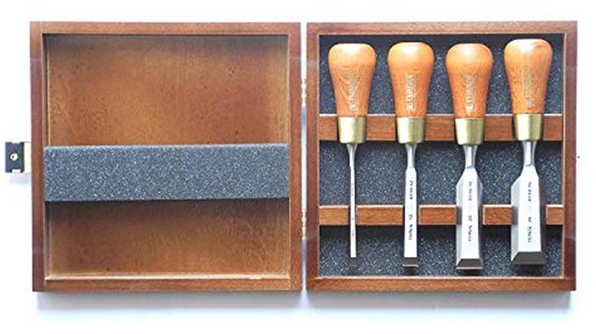 Premium Butt Beitel Set - 4 Stuks voor Professionele Houtbewerking