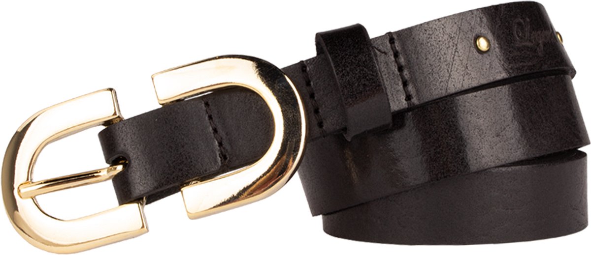 Legend Dames - Leren riem - Zwart - 95cm