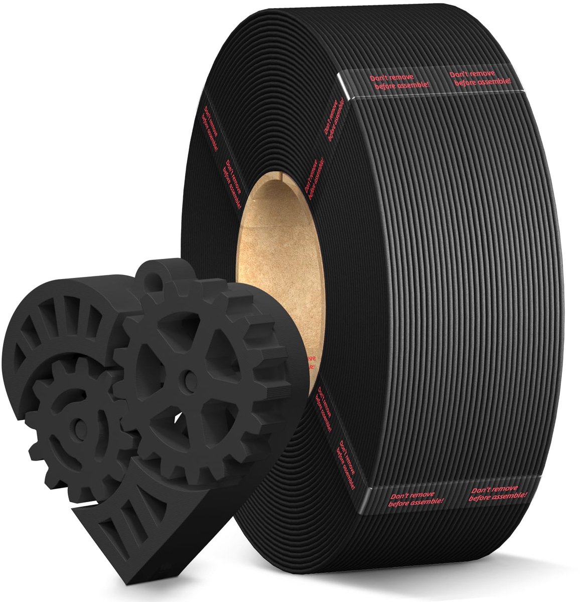 IMPERATORIS® PLA 3D Printer Filament - Printfilament - Eenvoudig Printen - 1kg - spoolless zwart