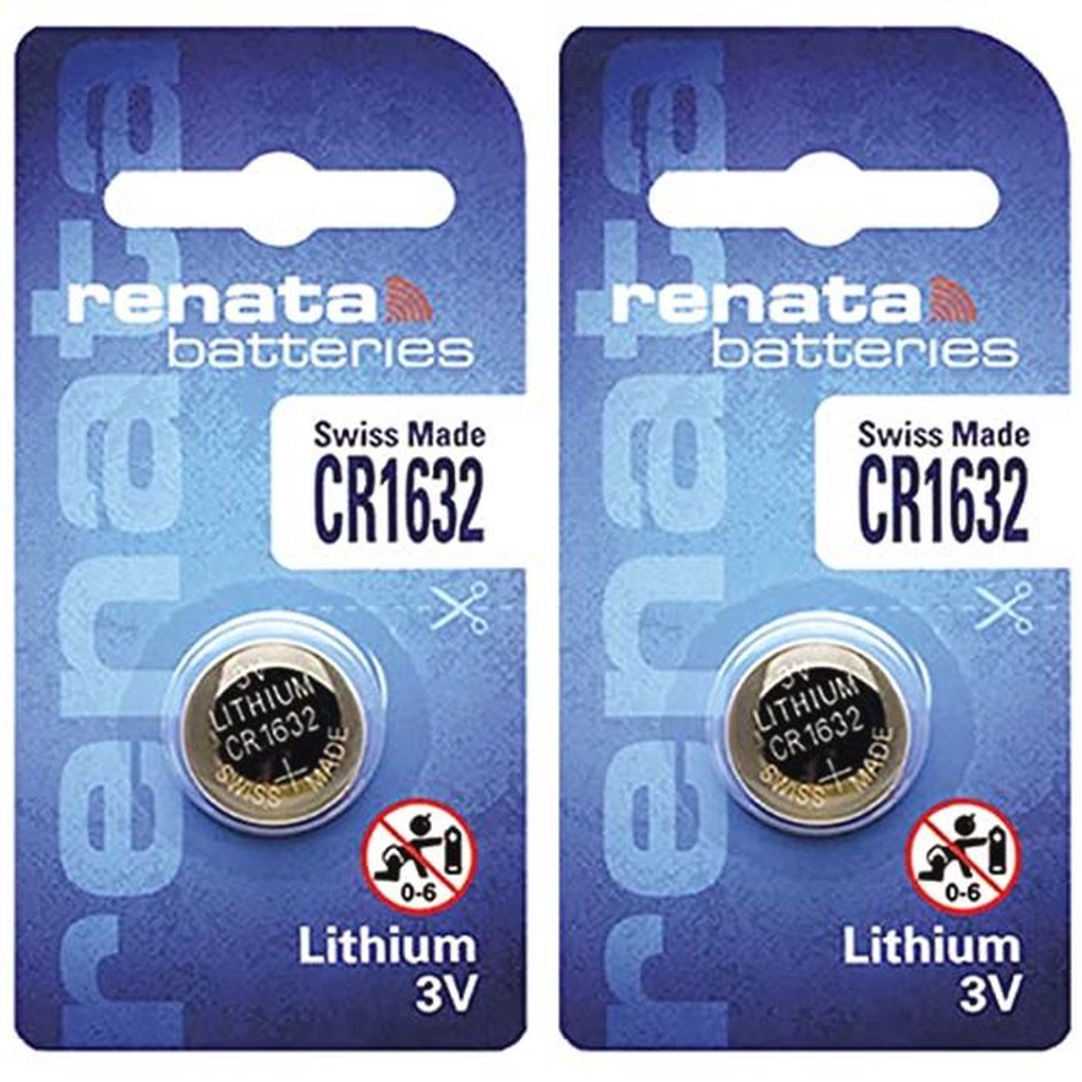 Knoopcel Batterij CR1632 137mAh 3V - 2 Stuks