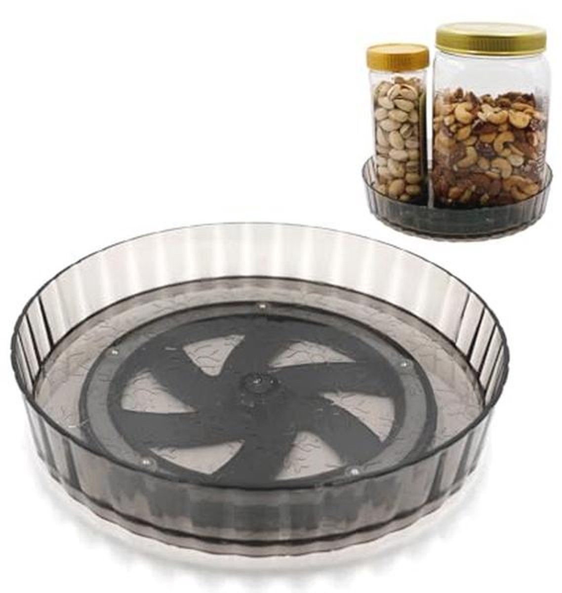 Draaiplateau 21 cm - 360 Graden Draaibare Organizer voor Keuken en Koelkast