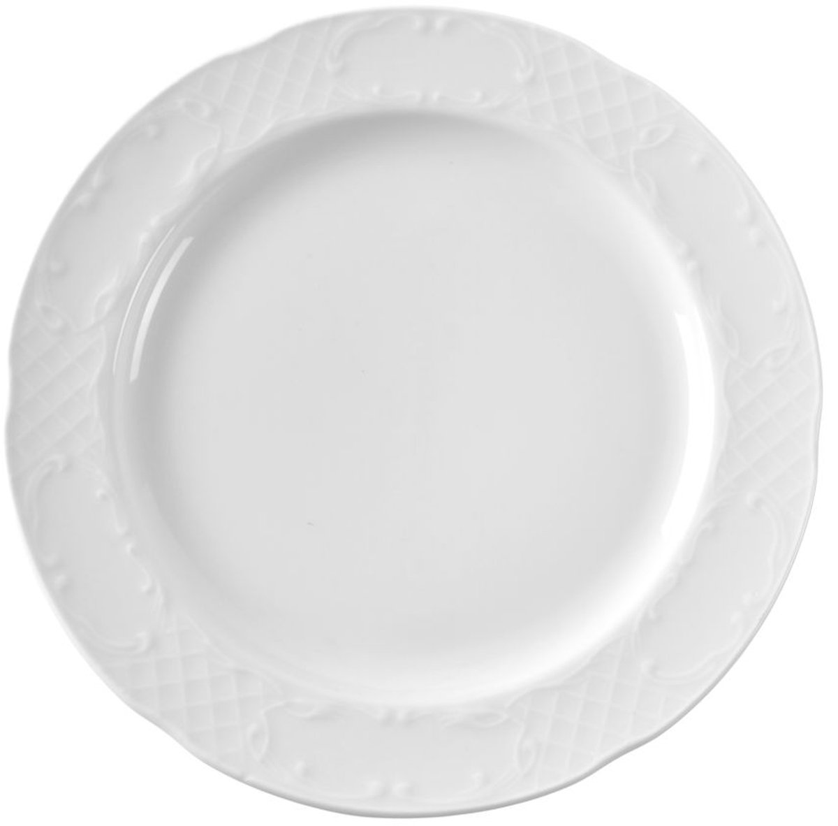 HENDI Plat bord – versterkte randen – slijtvast porselein – 265 mm – wit