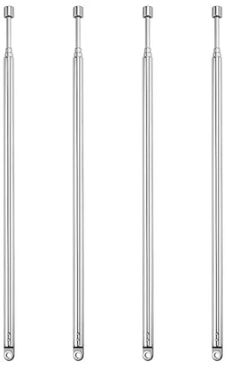 4 Stuks 60cm Telescopische Antenne voor TV en Radio - DAB, FM/AM Ontvangst