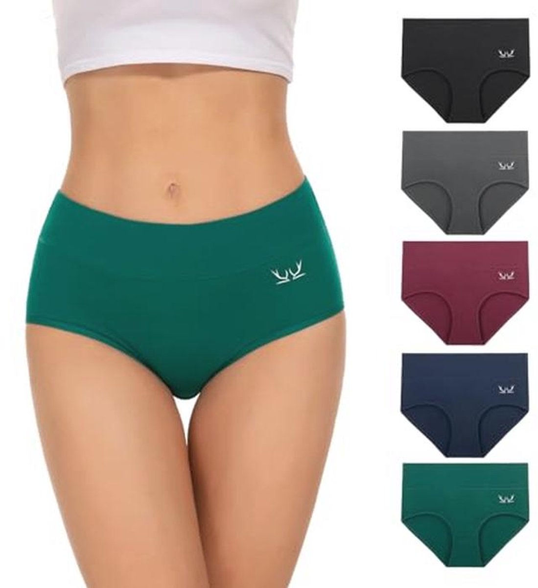 Hoge Taille Onderbroeken voor Dames - 5 Delige Set van Ademend en Comfortabel Ondergoed