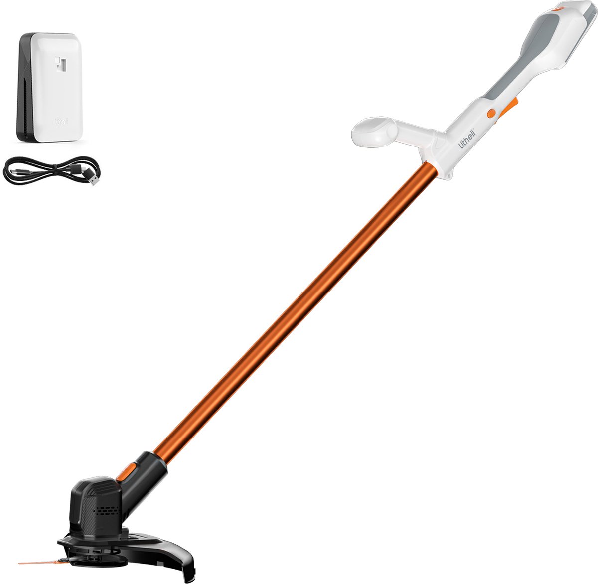Litheli U20 - Grastrimmer - Accu 20V 2.0Ah - 2-in-1 Trimmen & Randen - Inclusief 10 Reservemessen