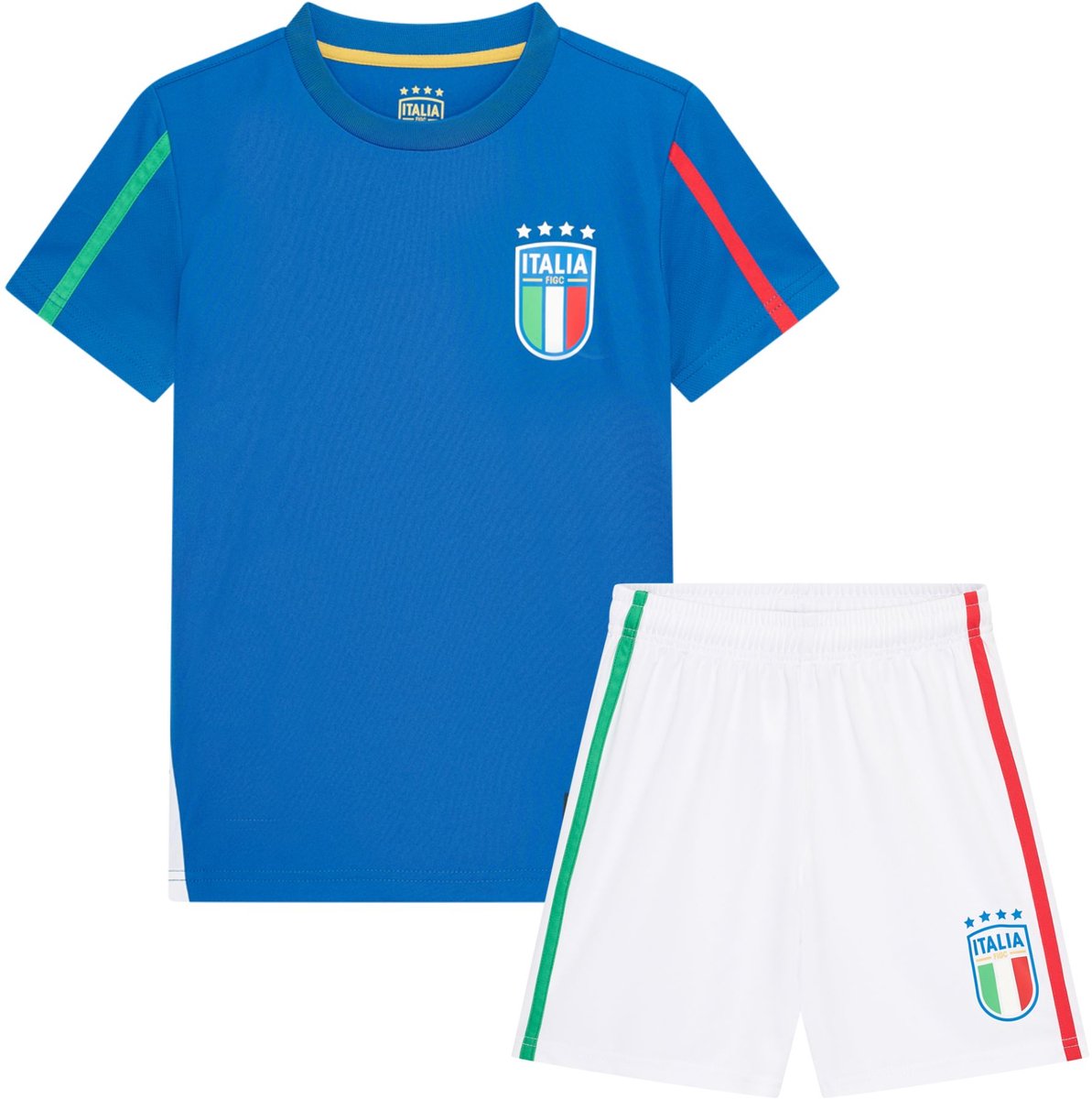Italië Voetbaltenue Kinderen - Maat 164 - FIGC - Blauw - Sportkledingset - Voetbaltenue Kinderen - Jongens & Meisjes - Shirt & Broekje - 100% Polyester