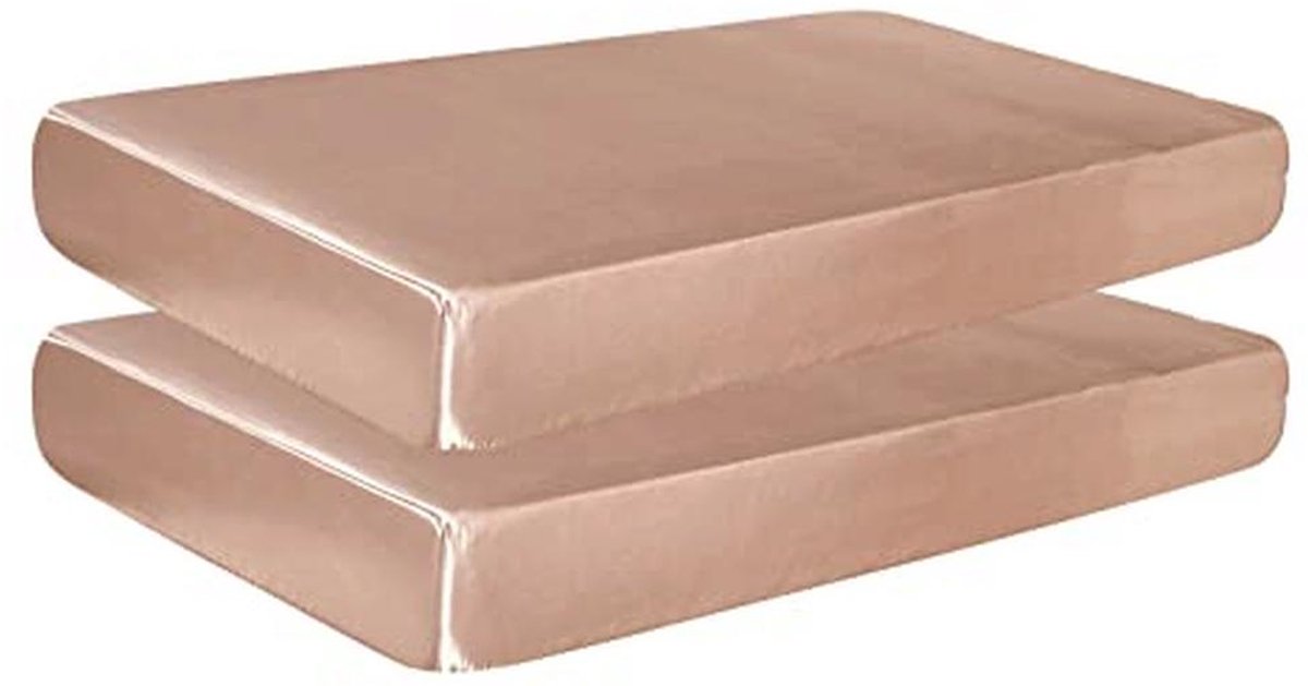 Satijnen wieglakens voor baby's - 2 stuks, zachte hoeslakens voor wieg en peutermatras