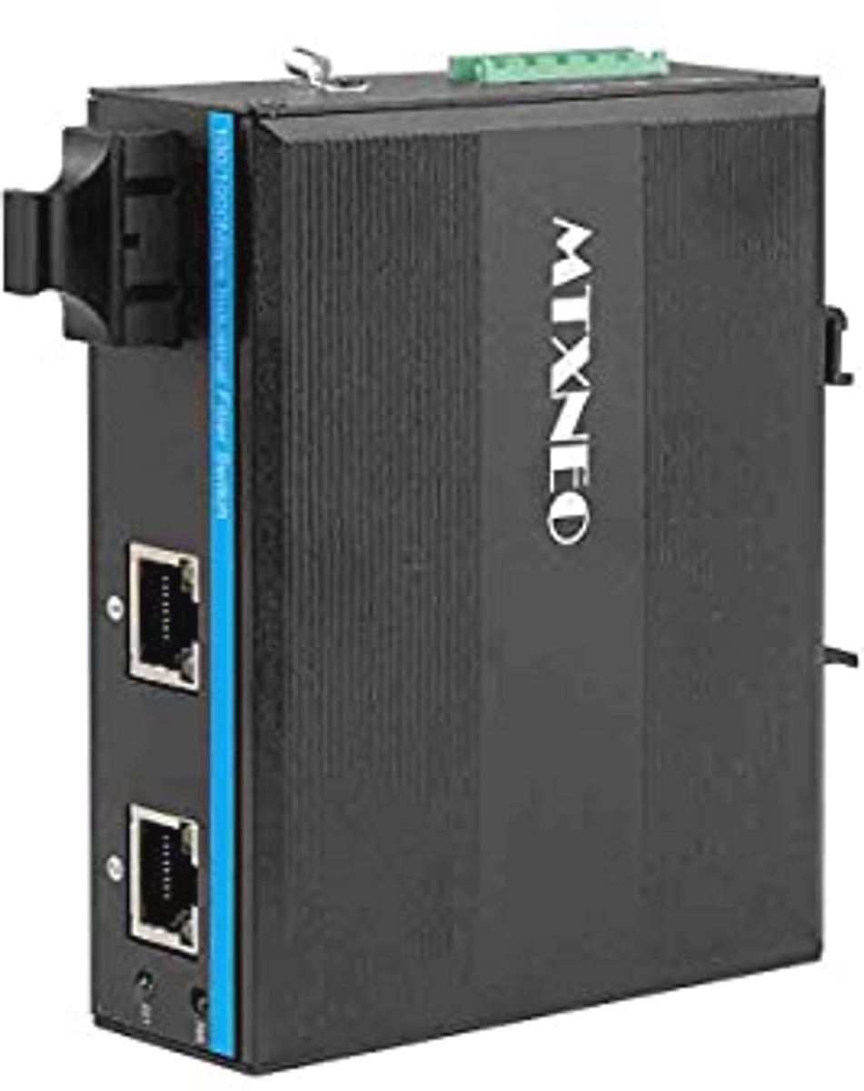 Mini Industrie Gigabit Fiber Switch met 1 SC Fiberpoort en 2 UTP tot 20km