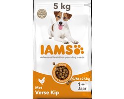 Droogvoer voor volwassen honden met kip - Kleine en middelgrote rassen - 5 kg