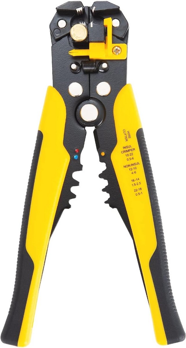 3-in-1 Snij-, Strip- en Krimptang voor Kabels - Voor Geïsoleerde en Niet-geïsoleerde Kabelschoenen 0,2-6 mm²