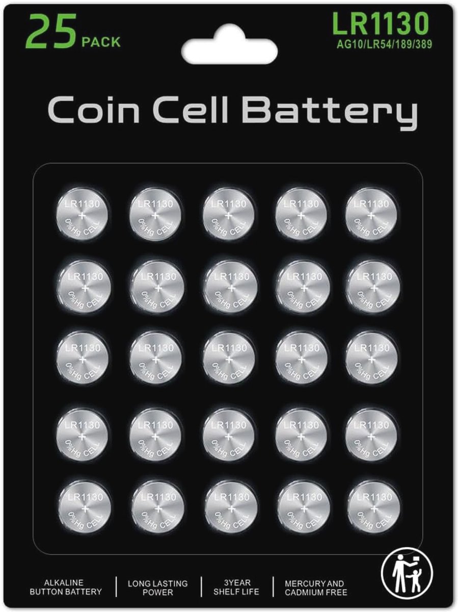 25 Pack Knoopcelbatterijen 1,5V voor Meerdere Toepassingen
