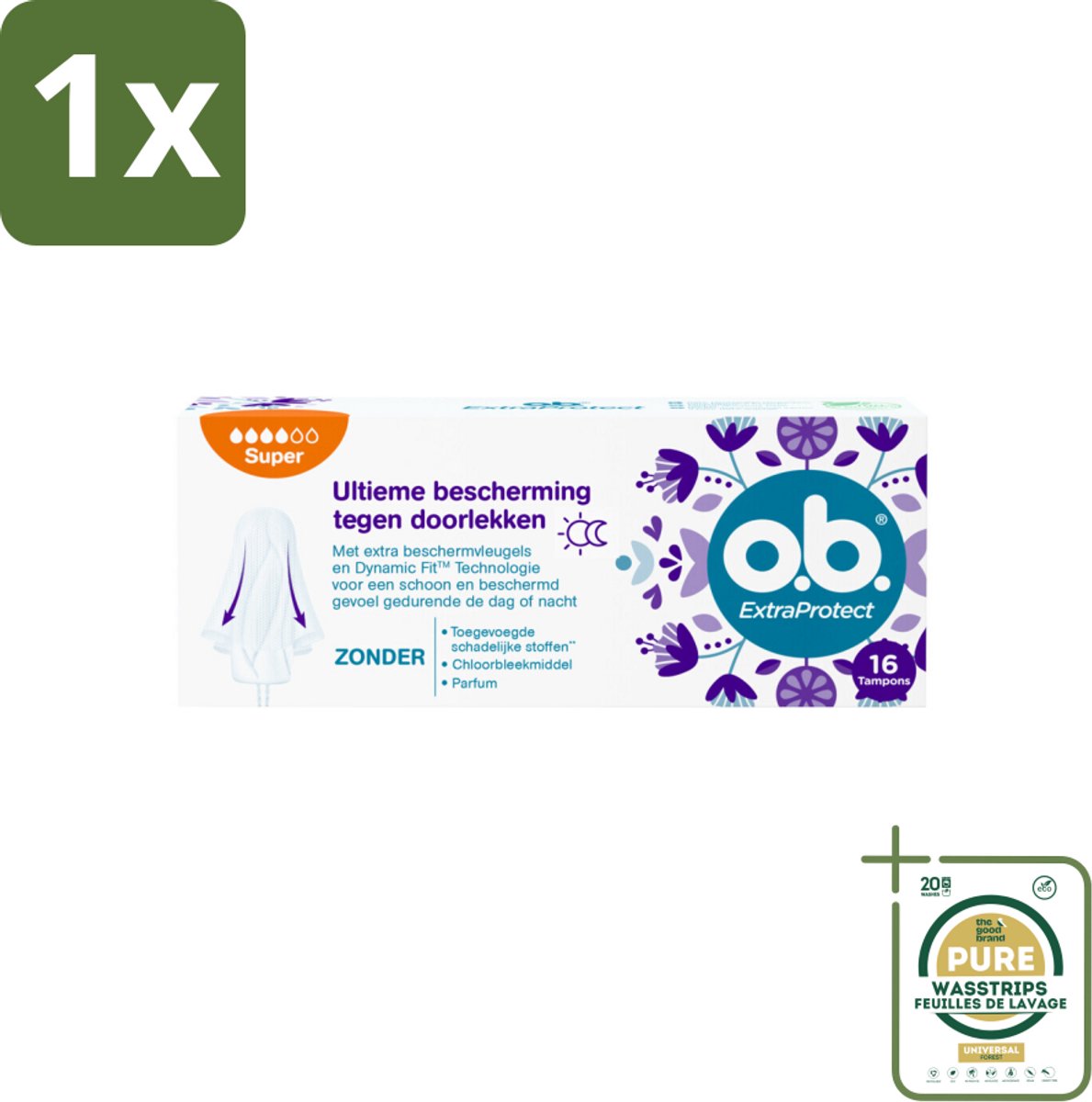 1 x o.b. – Extra Protect Tampons – Super – 16 Tampons- Koffiezetapparaat