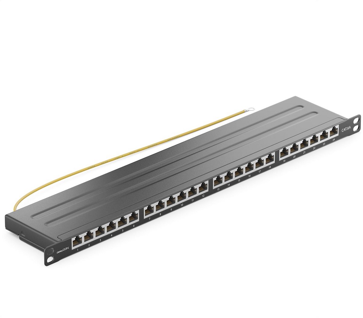 Patchpanel 24-poorts CAT 6a - Desktop 19 Inch Rackmount - Volledig Afgeschermd - Netwerkaansluitingen RJ45