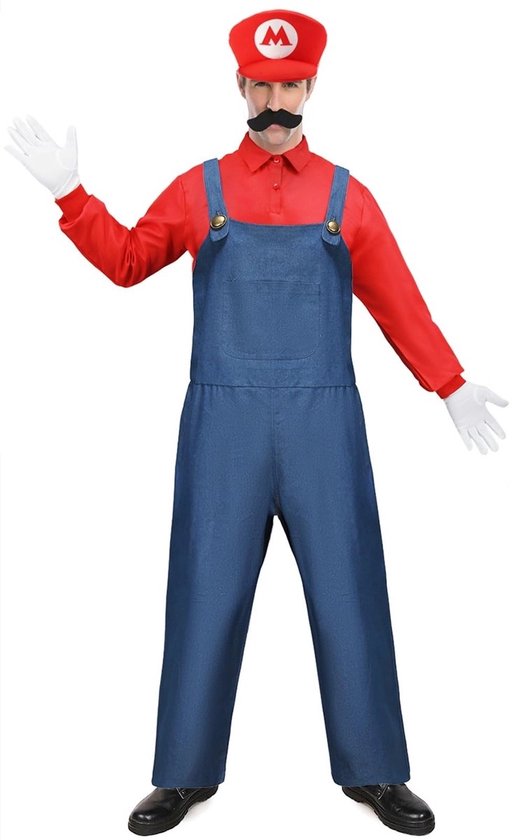 Costumes de Karnival Habillez Mario Costume pour homme Deluxe - S