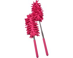Gadgetpoint - Schoonmaak spons met stok - Autospons - Washandschoen - Schoonmaakspons Handschoen - Stoffen - Cleaning - Roze