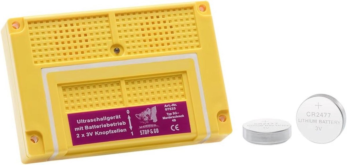 Ultrasoon Geluid Rattenverjager met 2 Knoppen - Geel