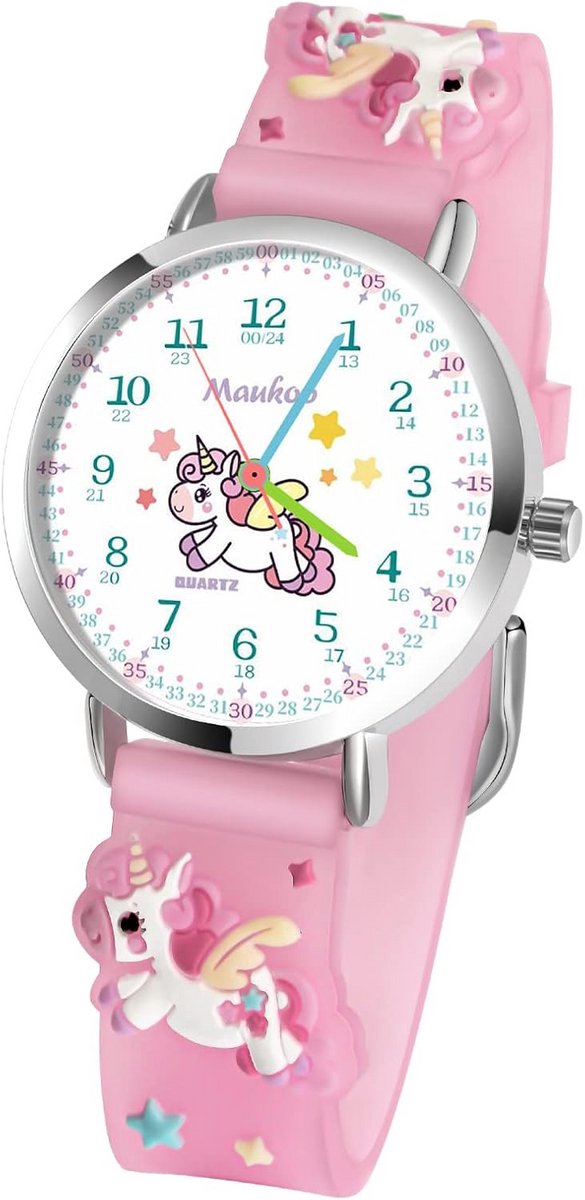 Kinderhorloge 3D-Cartoon Analoog Kwarts Polshorloge voor Jongens en Meisjes