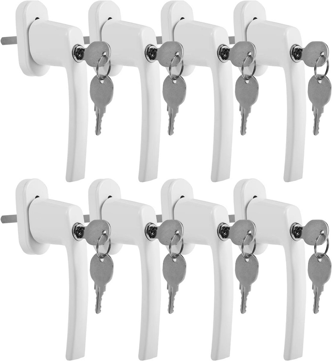 Afsluitbare Aluminium Raamgrepen met Sleutel - 35 cm - Kinderbeveiliging