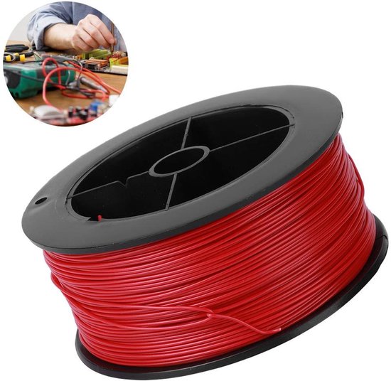 Allecta - 100 meter Rode 26AWG Siliconen Elektrische Draad Kabel voor ...