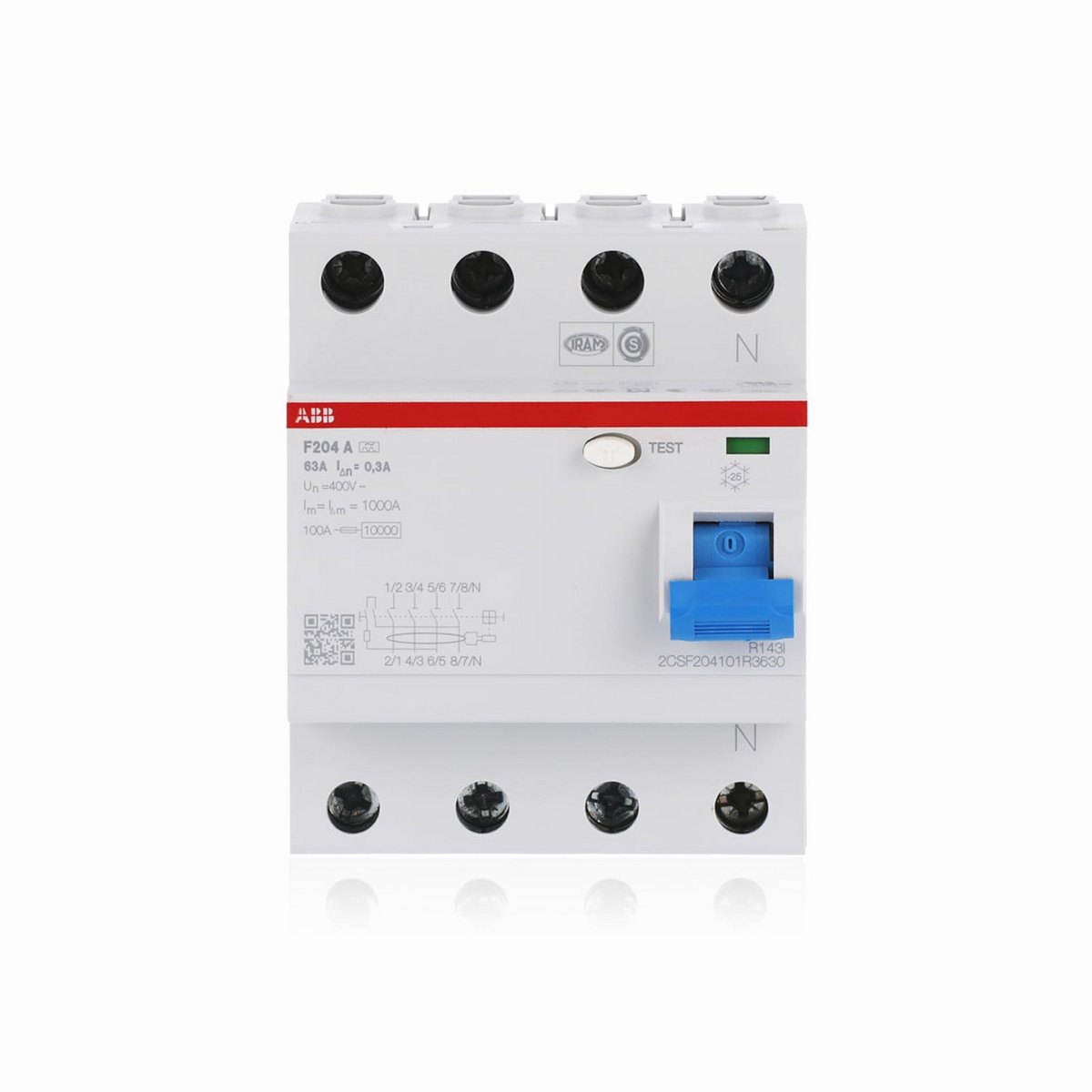 FI-veiligheidsschakelaar 4-polig 63A 230V - Elektronische schakelaarschakelaar