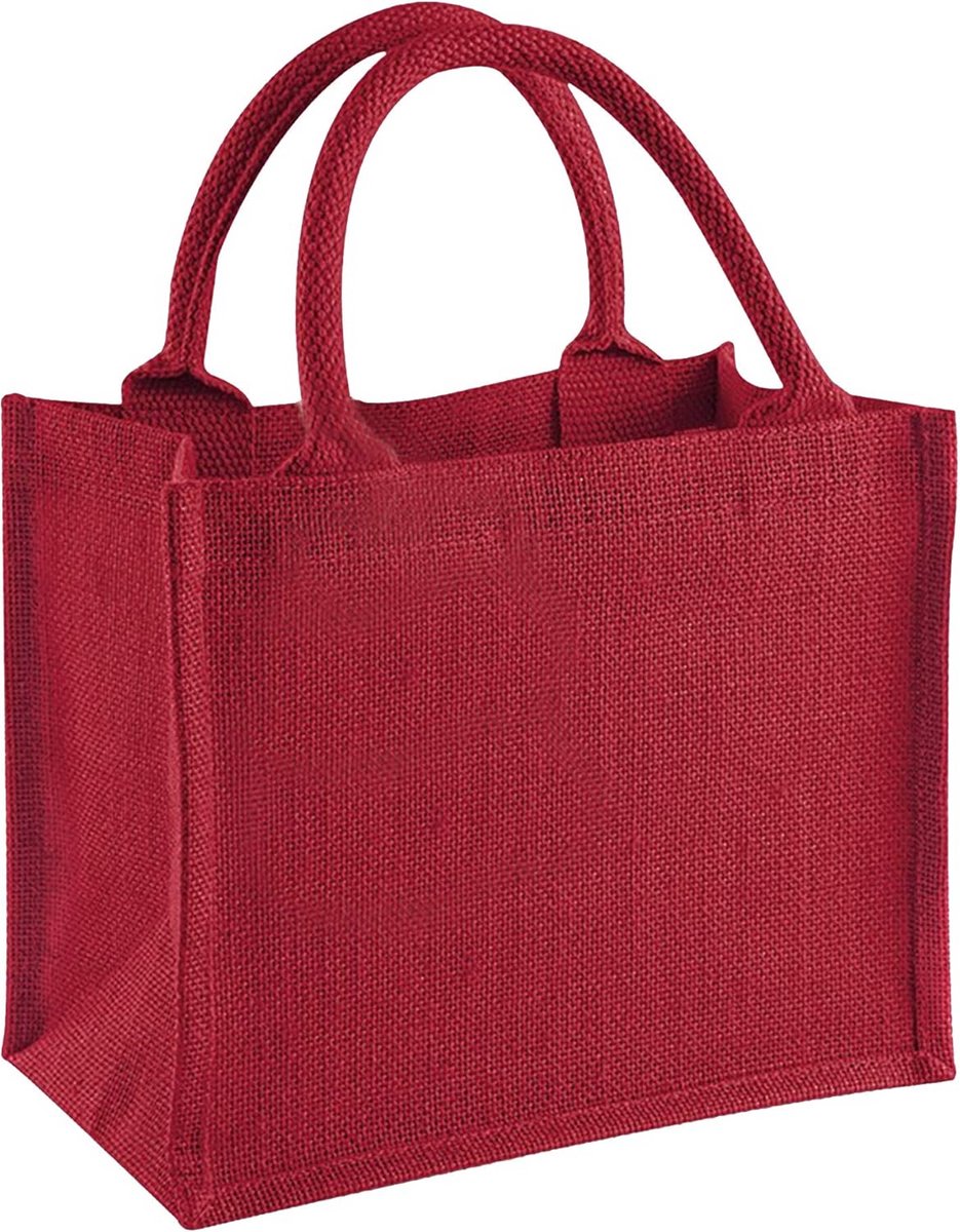 Jute Mini Cadeau Tas met Katoenen Handvatten
