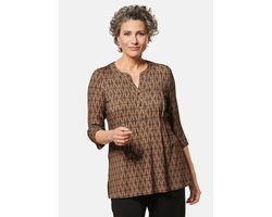 Goldner Bedrukte tuniek-shirt Figuurvriendelijk shirt met print