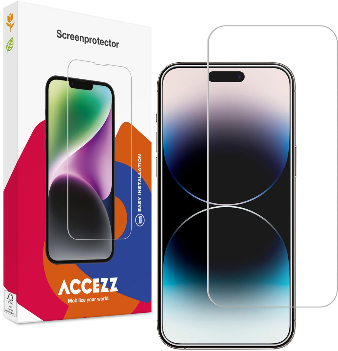 Accezz Screenprotector Geschikt voor iPhone 15 Pro Max / 15 Plus - Accezz Gehard Glas Screenprotector