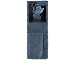 imoshion Hoesje - Geschikt voor Samsung Galaxy Z Flip 5 - Luxe Bookcase flip versie - Donkerblauw