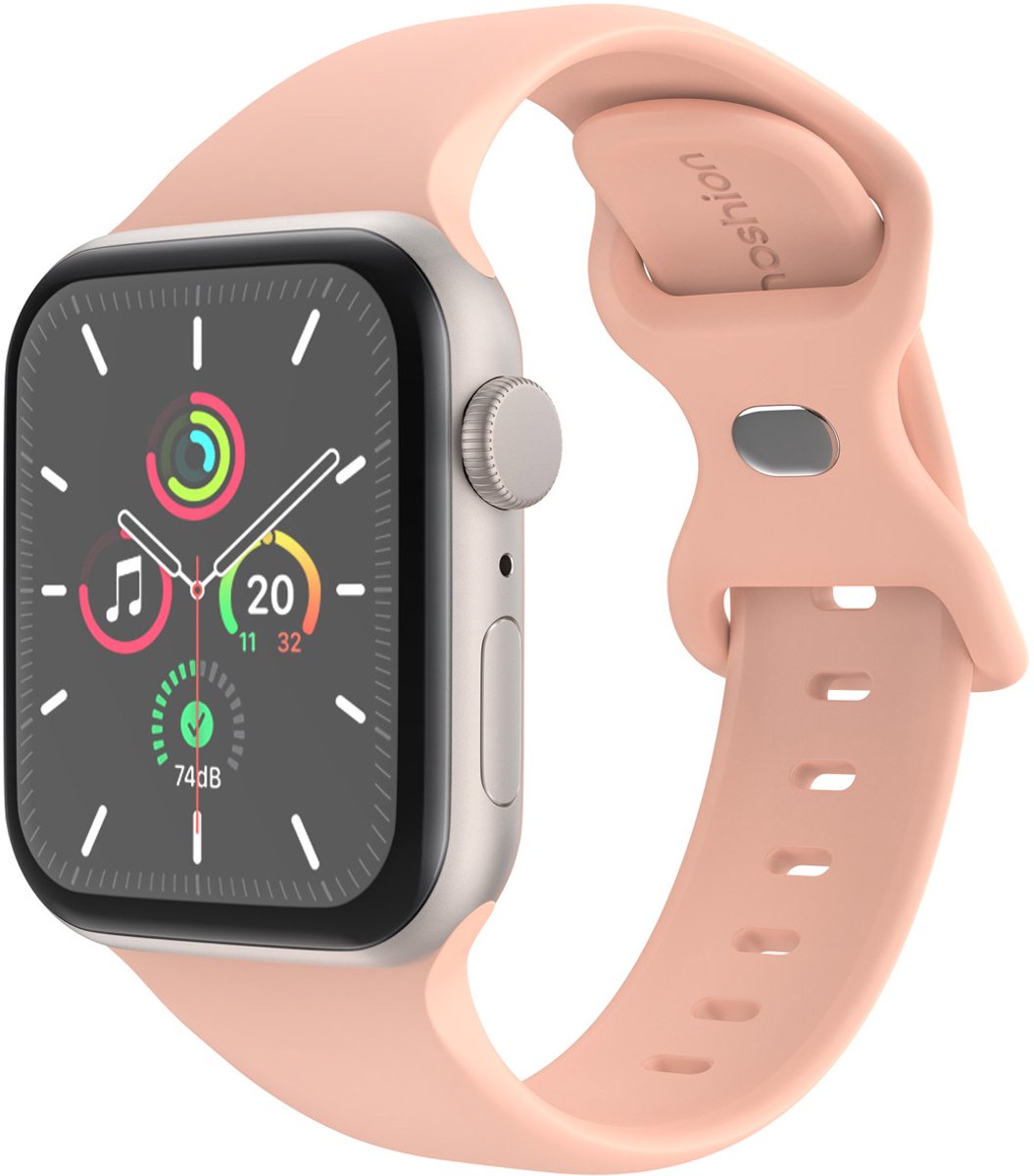 iMoshion Siliconen⁺ bandje geschikt geschikt voor Apple Watch Series 1 / 2 / 3 / 4 / 5 / 6 / 7 / 8 / 9 / SE - 38 / 40 / 41 mm - Vintage Rose - Maat S/M