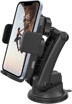 Accezz Telefoonhouder Auto Geschikt voor Draadloos Opladen - Krachtige Zuignap voor Dashboard en Raam - Inclusief Autolader - GSM Houder