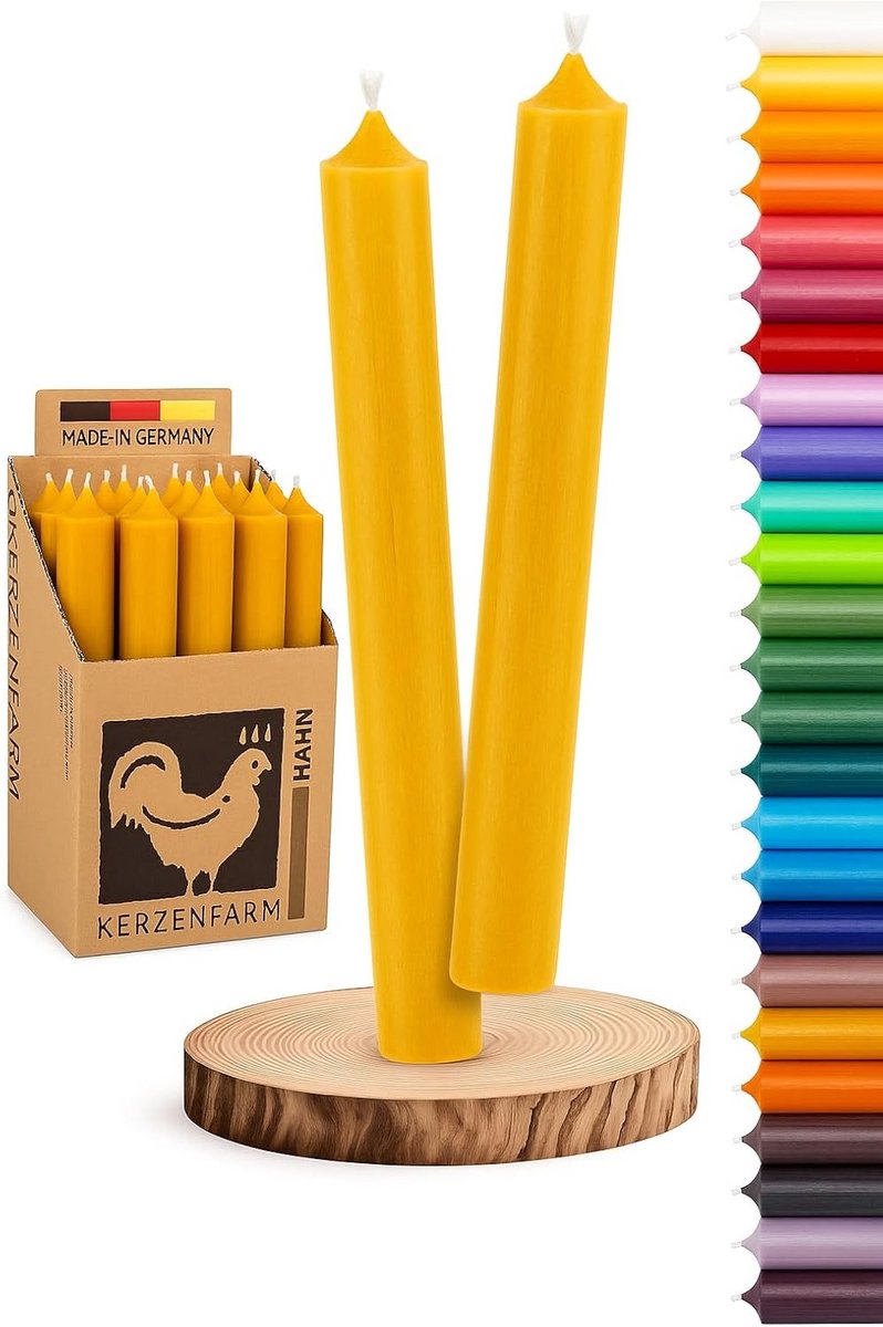 10 Stuks Decoratieve Tafelkaarsen in Curry Geel - Hoogte 18 cm voor Bruiloft, Kerstmis & Feesten