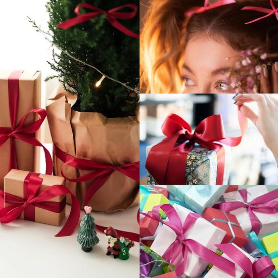 3mm Rood Satijnen Lint voor Decoratie en Cadeaus