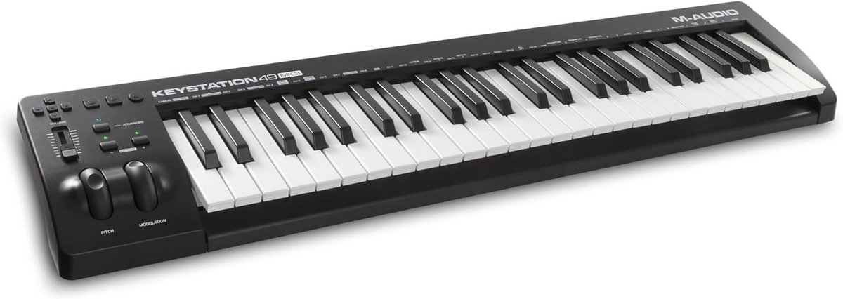 Toetsen MIDI Keyboard Controller met Pitch- en Modulatiewielen en Softwarepakket