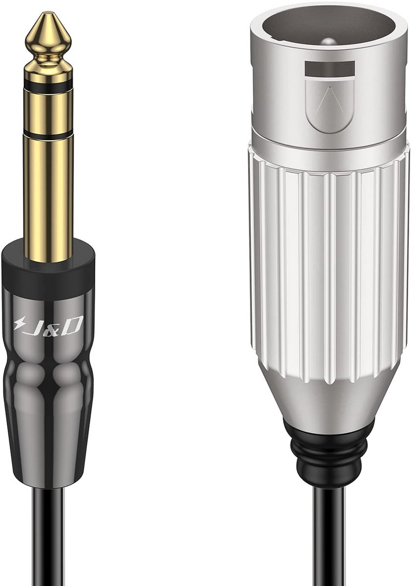 1.8m Kabel: 6.35mm TRS Jack naar XLR Mannelijk Audio Kabel