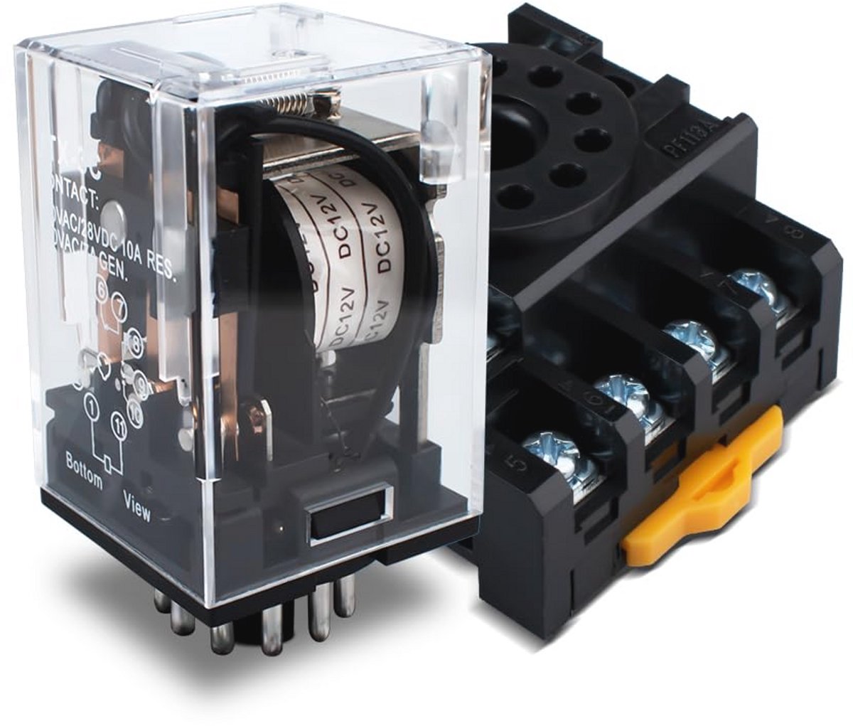DC 12V Elektromagnetisch Power Relais met 11 Pin 10A Spoel Relais