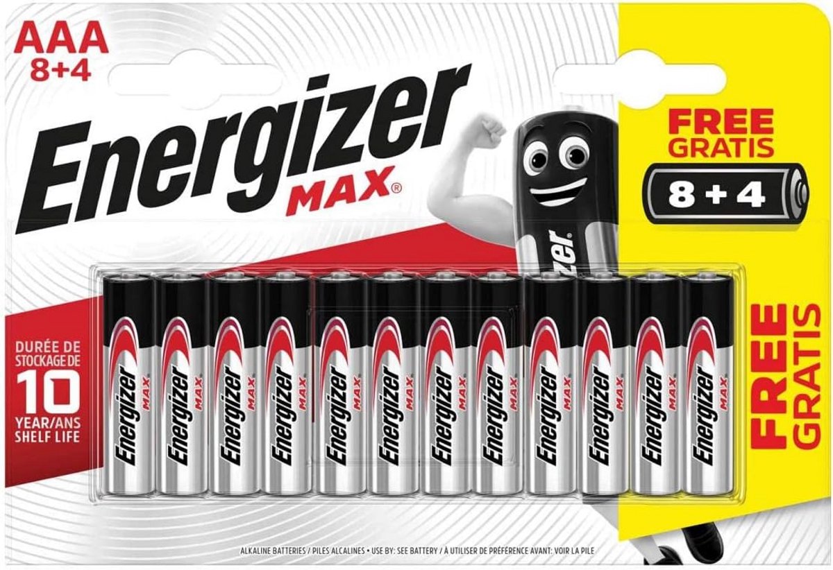 Set van 12 AAA Mini Penlights Alkaline Batterijen 1.5V