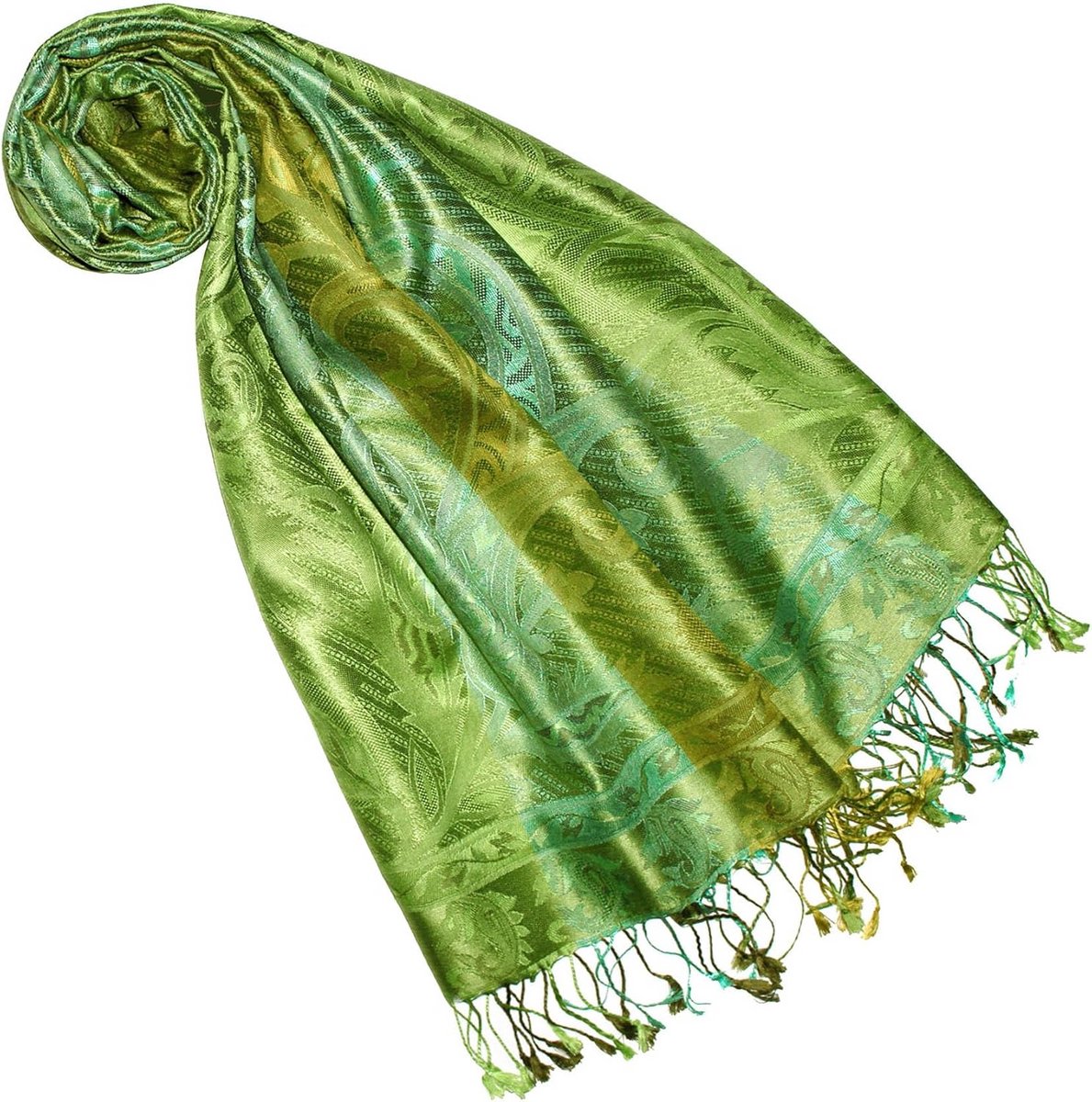 Luxe Dames Sjaal van 100% Zijde met Paisley Jacquard Weefpatroon