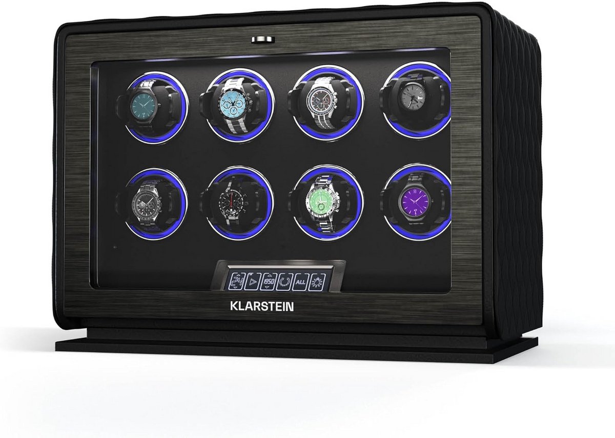 Automatische Uhrenbeweger voor 8 Horloges - LCD Touchpaneel Afstandsbediening - Stille Motor