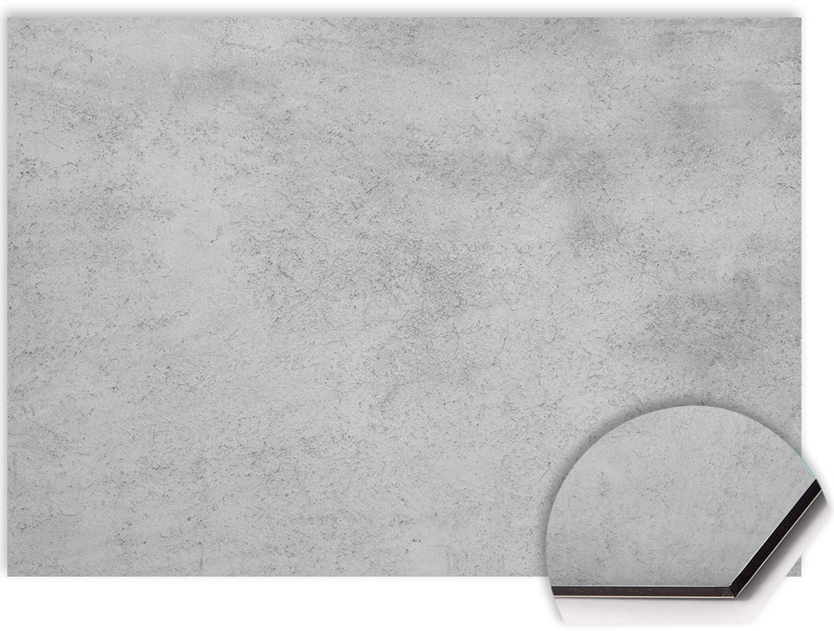 KitchenArt - Urban Grey Spatscherm - 90x60 cm - Spatscherm Achterwand Keuken - Spatwand Keuken