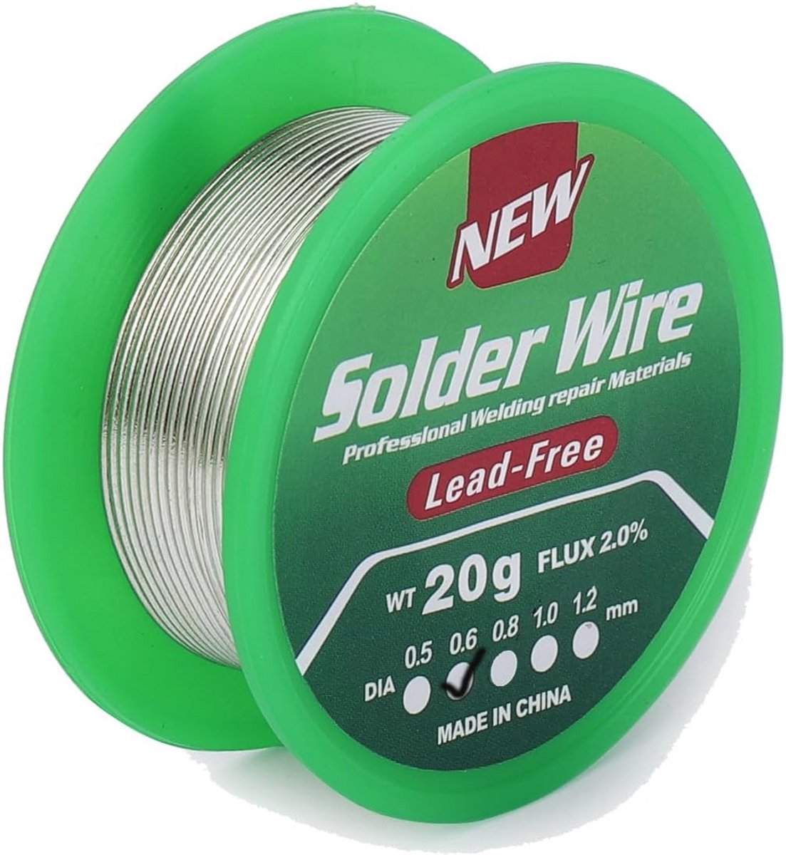 Loodvrije soldeertin 0.6 mm 20 g - Ideaal voor elektronisch laswerk
