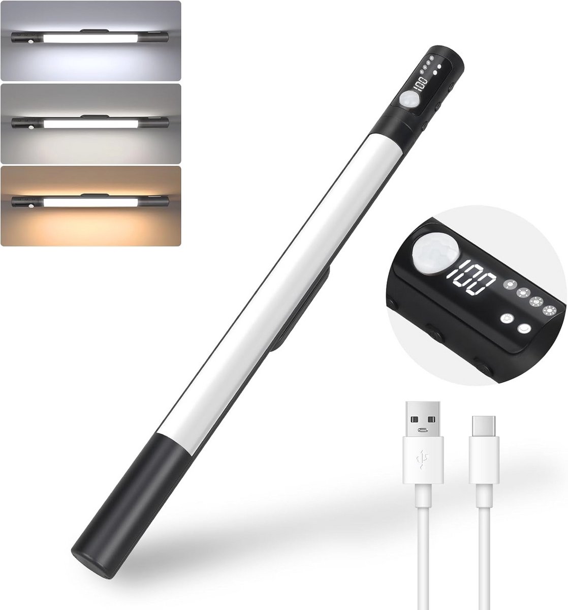LED kastverlichting met bewegingssensor 38cm - Dimbare USB oplaadbare verlichting voor keuken en badkamer