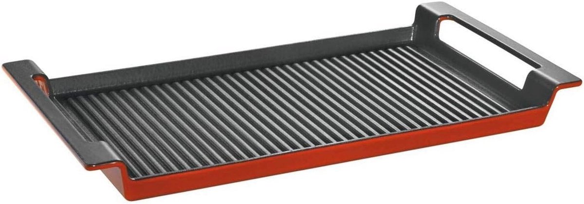Inductie Grillplaat van Gietijzer 44 x 24 cm Ideaal voor Gezond Koken