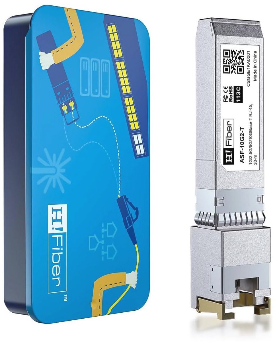 10G SFP+ RJ45 Copper Transceiver voor Cat6a/7 - 30m 10GBase-T Module voor Open Switches