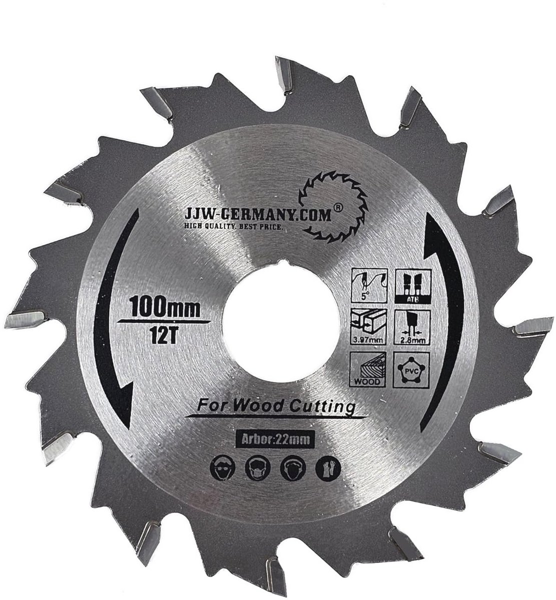 HM Groeffrees 100 x 3,97 x 22 Z = 12 voor Platte Deuvelfrees