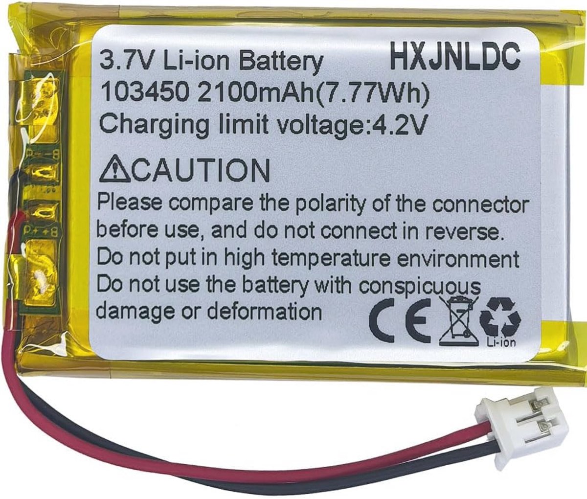 Oplaadbare lithium-ion polymeer batterij 3.7V 2100mAh voor PS4 controller en andere elektronische apparaten