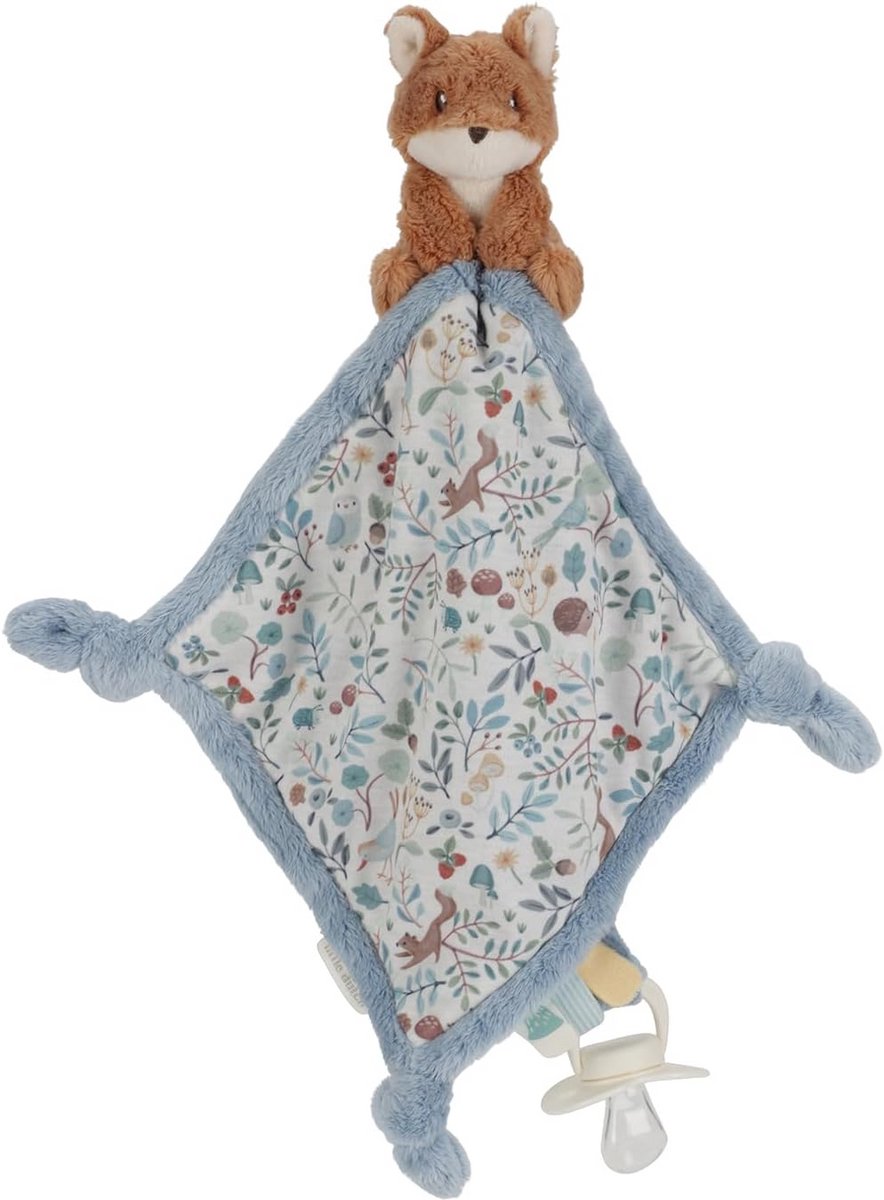 Zacht Knuffeldoekje met Speenlus - Sensorisch Speelgoed Forest Friends Blauw