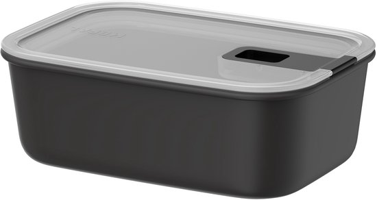 Mepal Boîte de conservation EasyClip - 1 l - Boîtes de conservation avec fermeture coulissante - Convient pour micro-ondes, four à vapeur, réfrigérateur et congélateur - Noir nordique