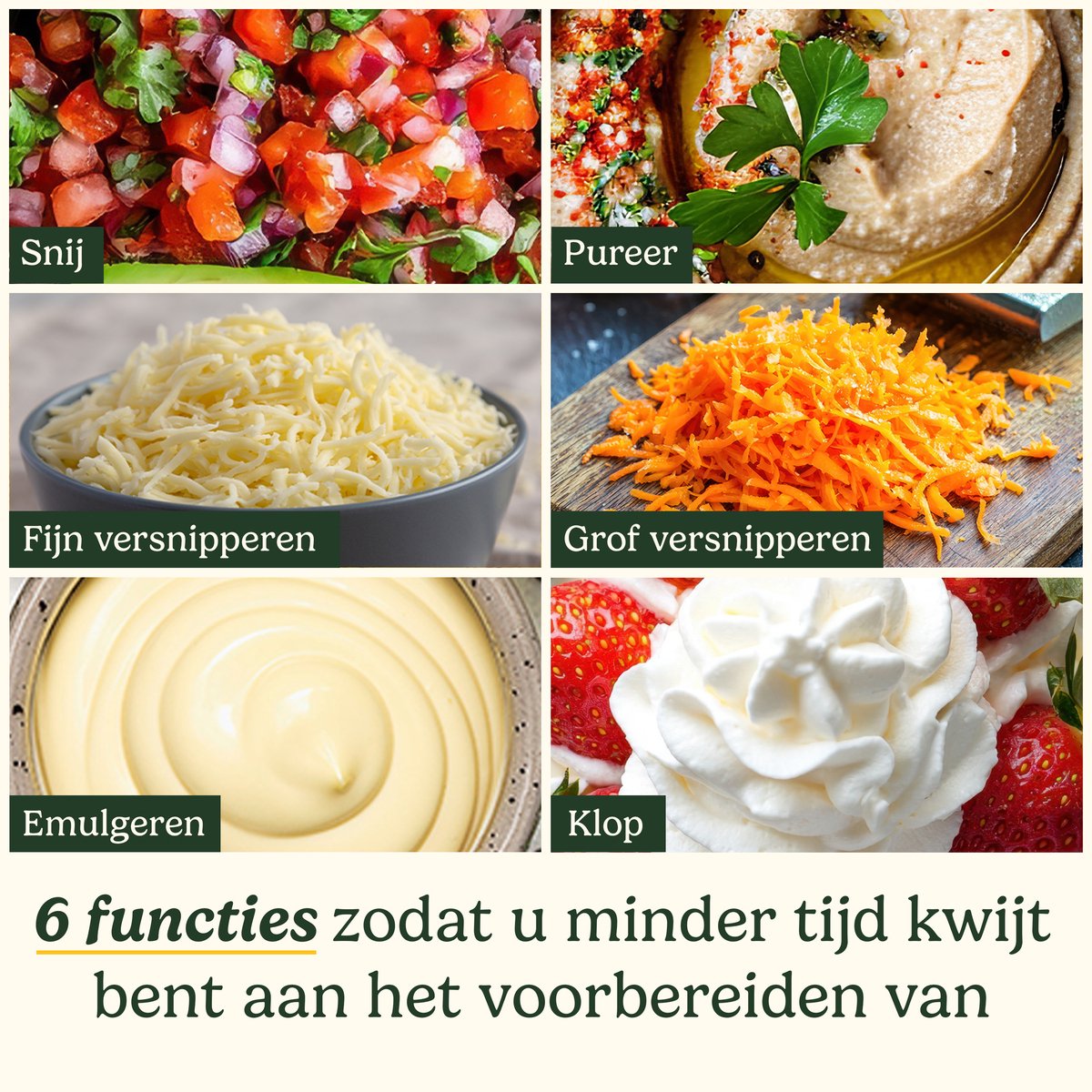 Cuisinart - FlexPrep Foodprocessor - 1,1 L - RVS Mes - Omkeerbare Schaafschijf - Inclusief Klopmes - 300 W - Zilver thumbnail 3